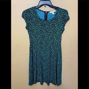 Michael Kors Teal/Green cheetah dress